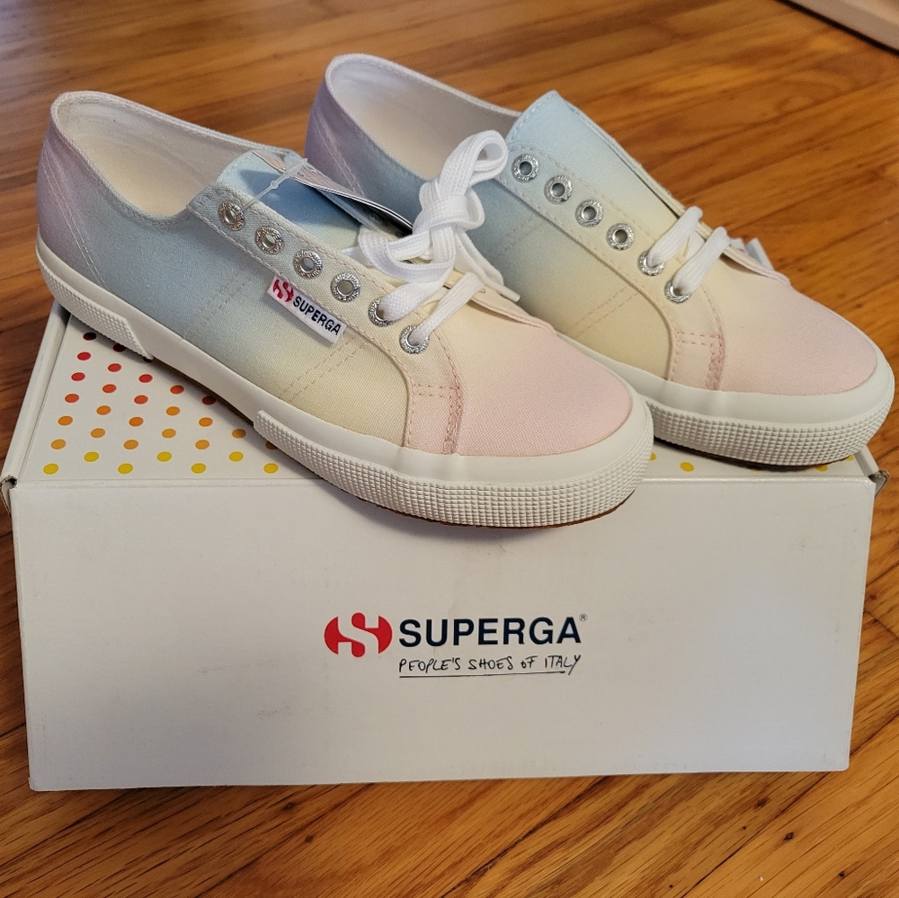 Superga Rainbow Gradient Sneakers (Size 9) NWT
